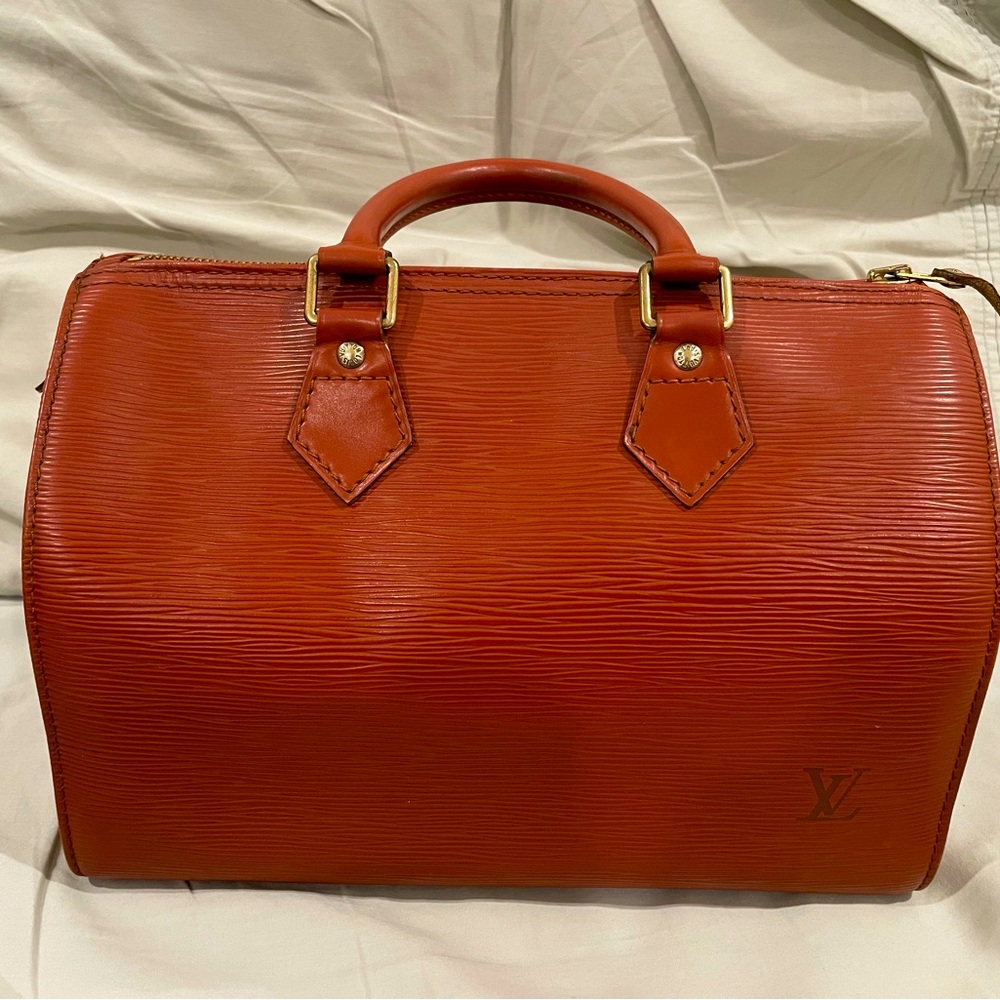 LOUIS VUITTON Epi Speedy 25 Kenyan Brown preowned